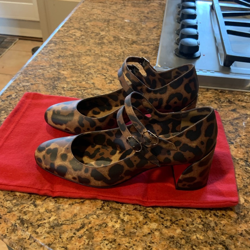 Christian Louboutin Leopard print Mary Jane shoes